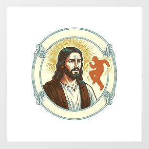 Confused Jesus Viral Dancing Trend Silhouette Vide Window Cling