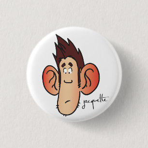 confused misadventure jacquette 3 cm round badge