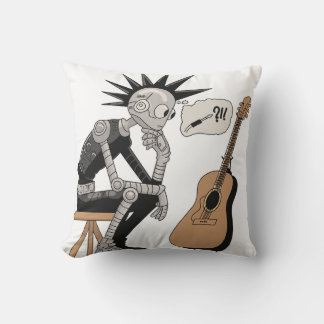 Confused Music Robot Cushion