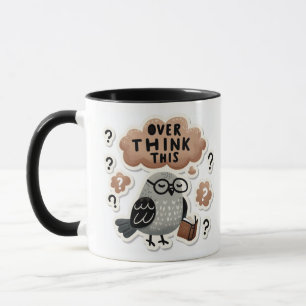 Confused Pigeon - "Overthink This" Funny Journal Mug