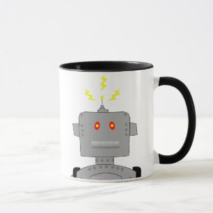confused robot mug
