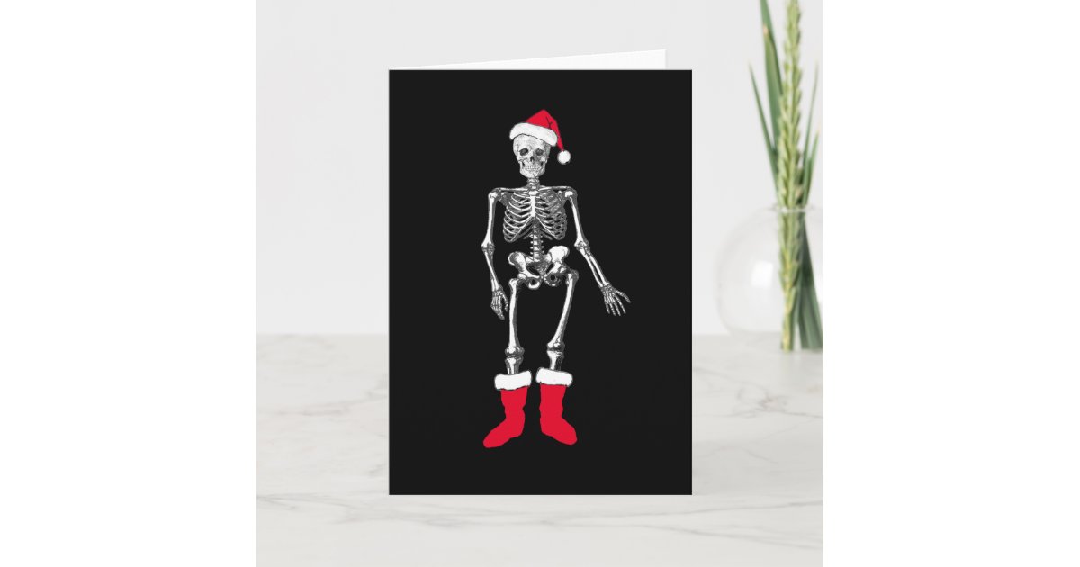 Confused Skeleton Holiday Card | Zazzle