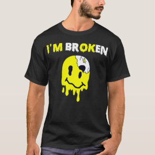 Confused Smile I'm Broken Invisible Illness I'm OK T-Shirt