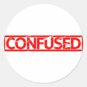 Confused Stamp Classic Round Sticker