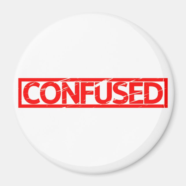 Confused Stamp Magnet (Front)
