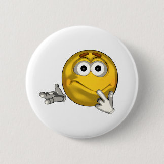 Confused - toon 6 cm round badge