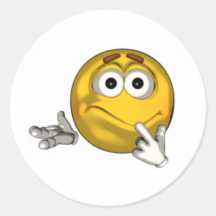 Confused - toon classic round sticker