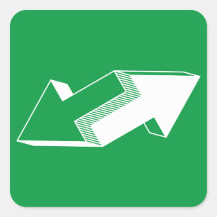 confusing arrows - optical illusion  square sticker