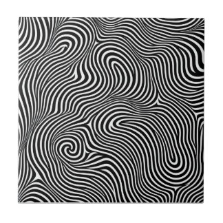 confusing hypnotic lines pattern black white swirl tile