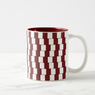 Confusing lines Bordeaux Two-Tone Coffee Mug