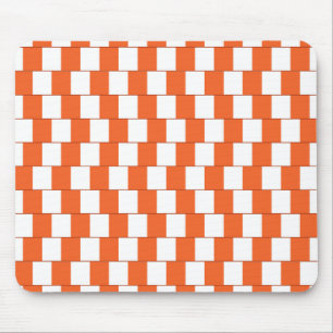 Confusing lines Orange Mouse Mat