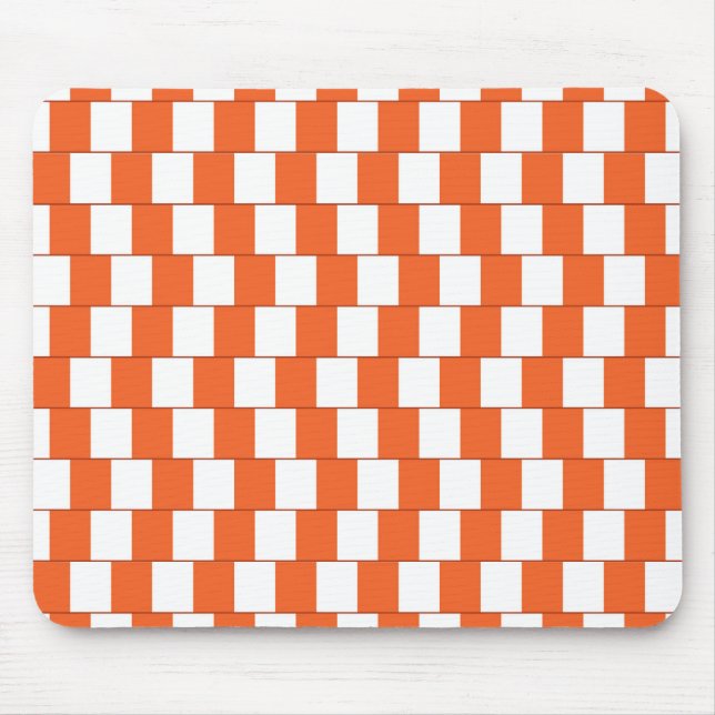 Confusing lines Orange Mouse Mat (Front)