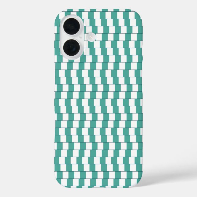 Confusing lines turquoise Case-Mate iPhone case (Back)