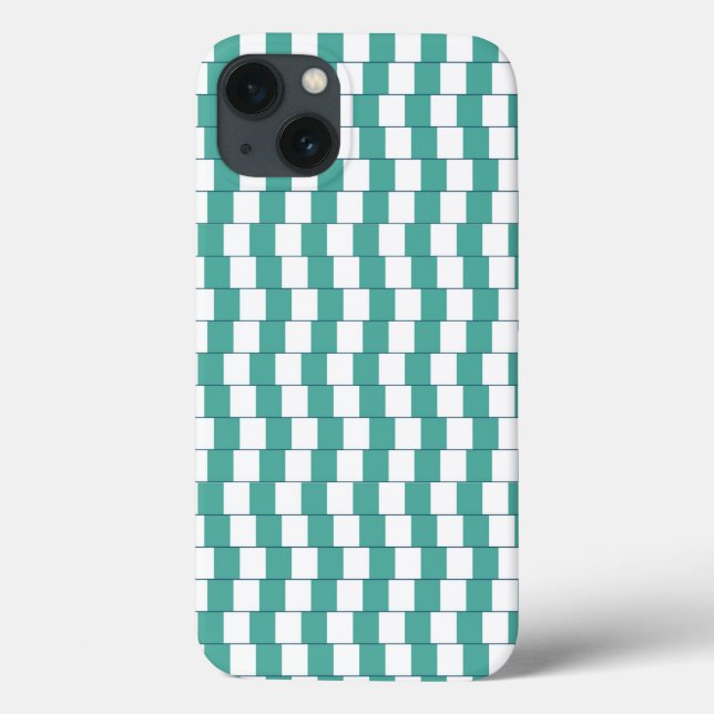 Confusing lines turquoise Case-Mate iPhone case (Back)