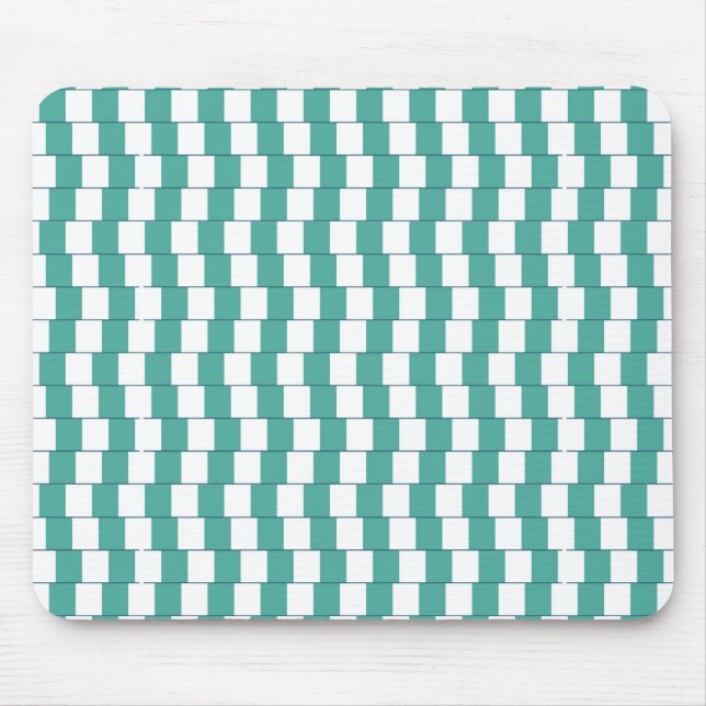 Confusing lines turquoise mouse mat (Front)