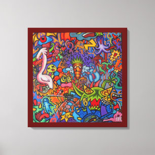 Confusion By Squid Fear City (2.5) Canvas Print