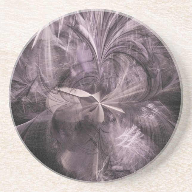 Confusion in Black and White Coaster (Front)