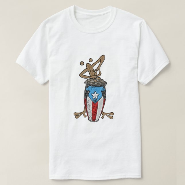 Conga Coqui Taino T-Shirt (Design Front)