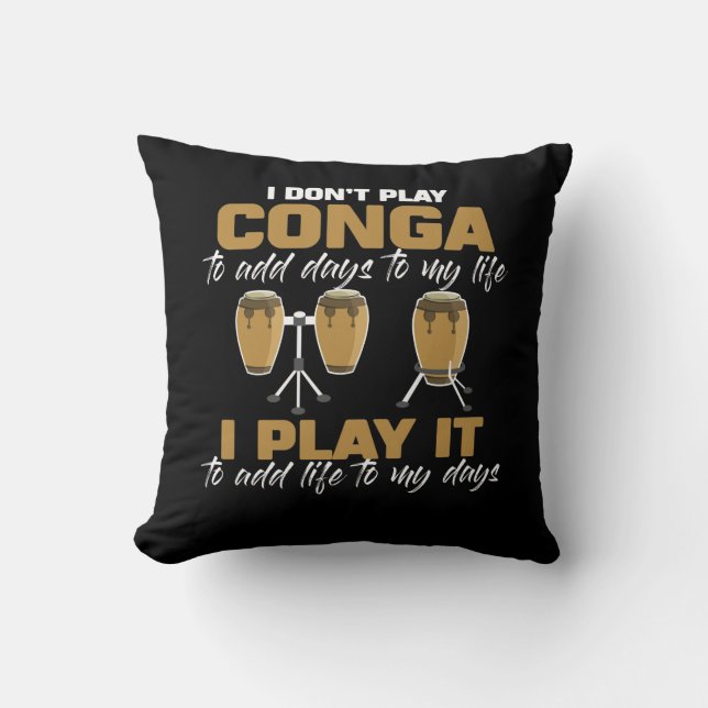 Conga drum Cuba Music tumbadora Drummer Cushion (Front)