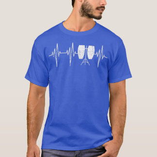 Conga Drum Distressed Conga Drummer Heartbeat T-Shirt
