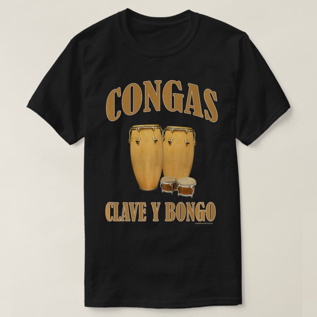 Conga drums and bongo drums percussion Premium  T-Shirt (Design Front)