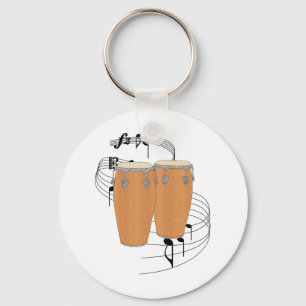 Conga Drums Key Ring