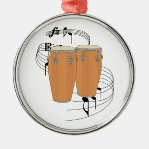 Conga Drums Metal Tree Decoration