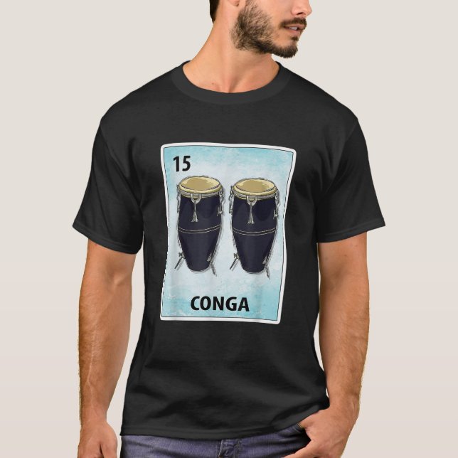 Conga Mexican Cards T Shirt (Front)