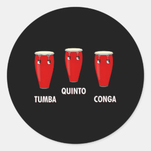 Conga Quinto Tumba Classic Round Sticker