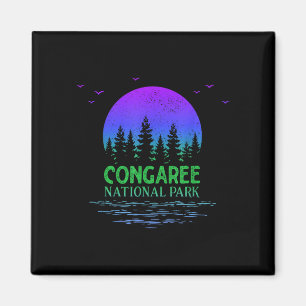 Congaree national park colourful gradient souvenir magnet