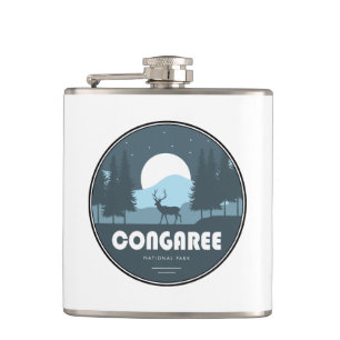 Congaree National Park Deer Hip Flask