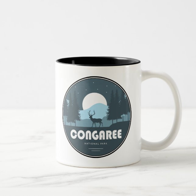 Congaree National Park Deer Two-Tone Coffee Mug (Right)