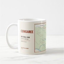 Congaree National Park Hiking Trail Map Mug