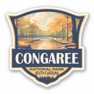 Congaree National Park Illustration Travel Vintage
