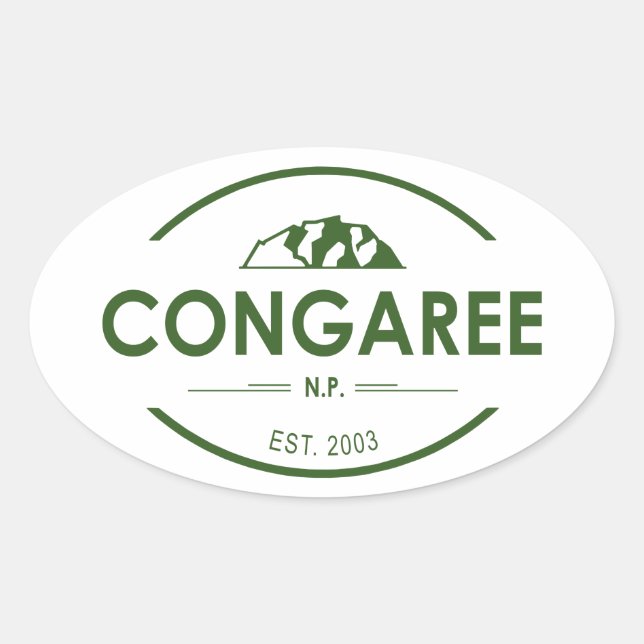 Congaree National Park Oval Sticker (Front)
