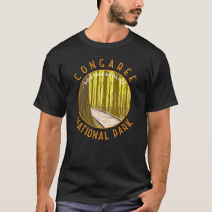 Congaree National Park Retro Distressed Circle T-Shirt