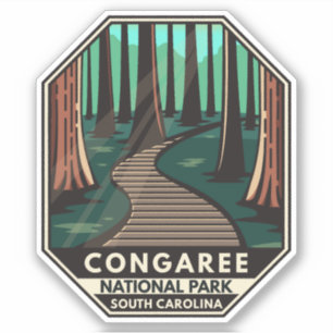 Congaree National Park Retro Emblem