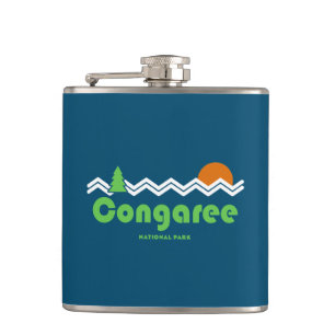 Congaree National Park Retro Hip Flask