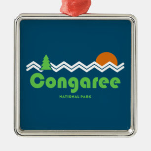 Congaree National Park Retro Metal Tree Decoration