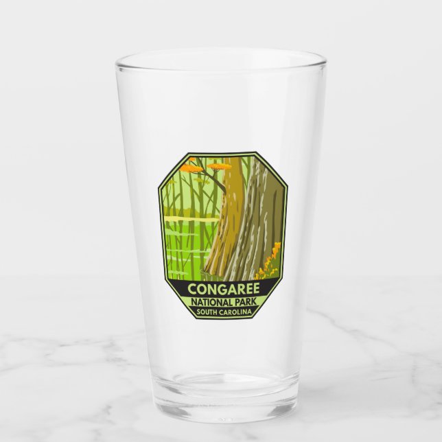 Congaree National Park South Carolina Retro Glass (Front)