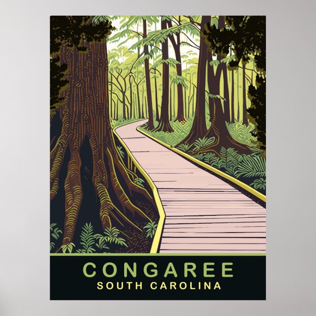 Congaree National Park South Carolina, Travel Poster (Front)