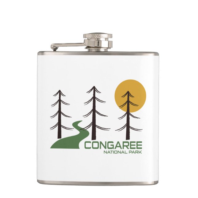 Congaree National Park Trail Hip Flask (Front)