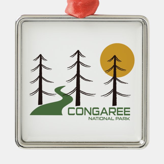 Congaree National Park Trail Metal Tree Decoration (Front)