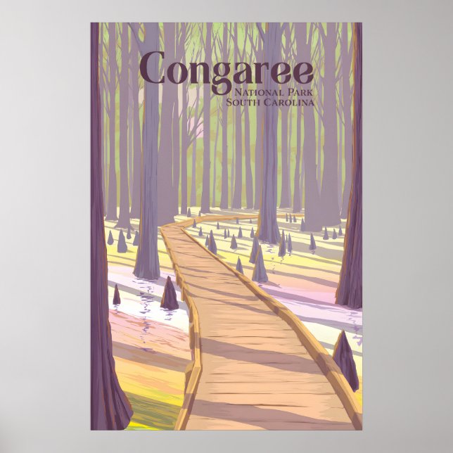 Congaree National Park Travel Poster (Front)