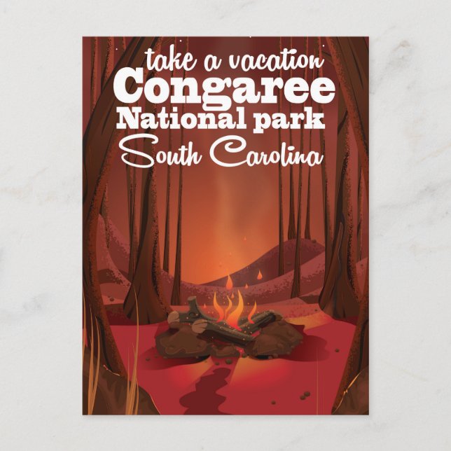 Congaree National park travel poster Postcard (Front)