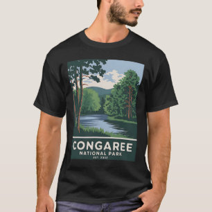 Congaree National Park Vintage Camping Hiking Men  T-Shirt