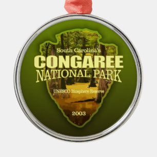 Congaree NP (arrowhead) Metal Tree Decoration