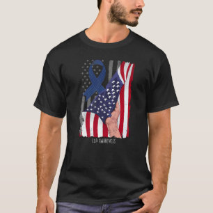 Congenital and Genetic Diseases American Flag Blue T-Shirt