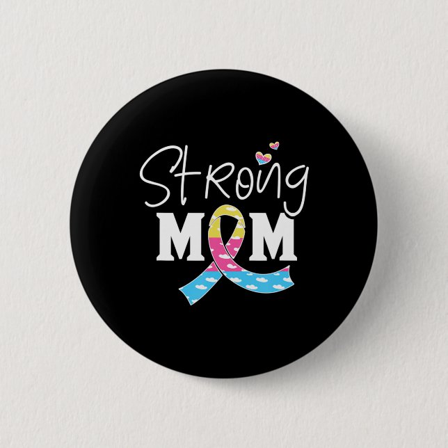 Congenital Diaphragmatic Hernia Awareness CDH Mom  6 Cm Round Badge (Front)