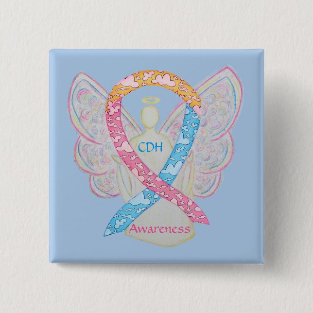 Congenital Diaphragmatic Hernia CDH Awareness Pin (Front)